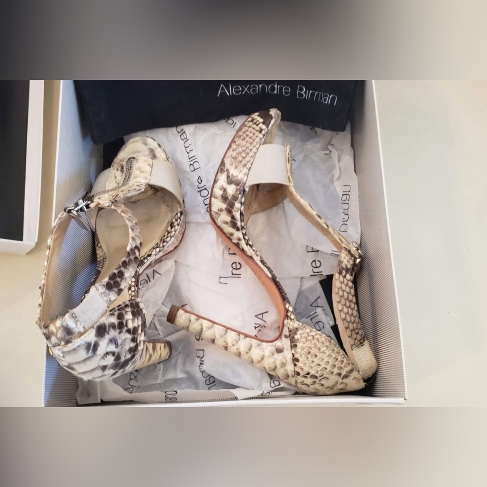 NWT Alexandre Birman 4” Snake Skin Heels | Size 36 (6)